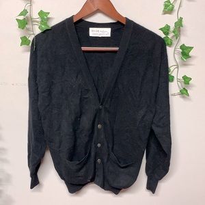 Black Cashmere Cardigan Sweater